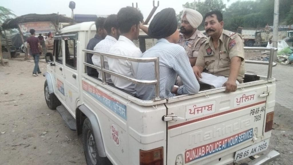 Police raids in slum areas in Mohali