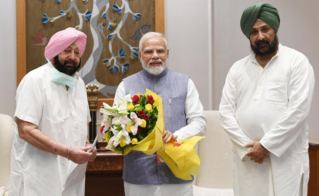 Captain Amarinder Singh met PM Modi