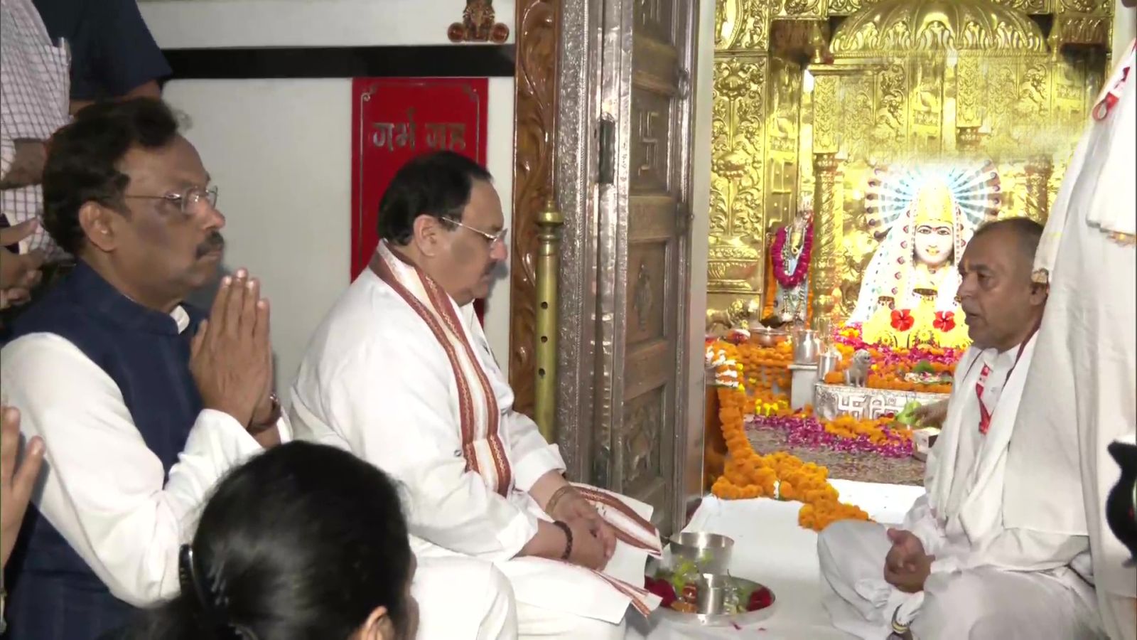 BJP National President JP Nadda At Mata Mansa Devi Mandir Panchkula