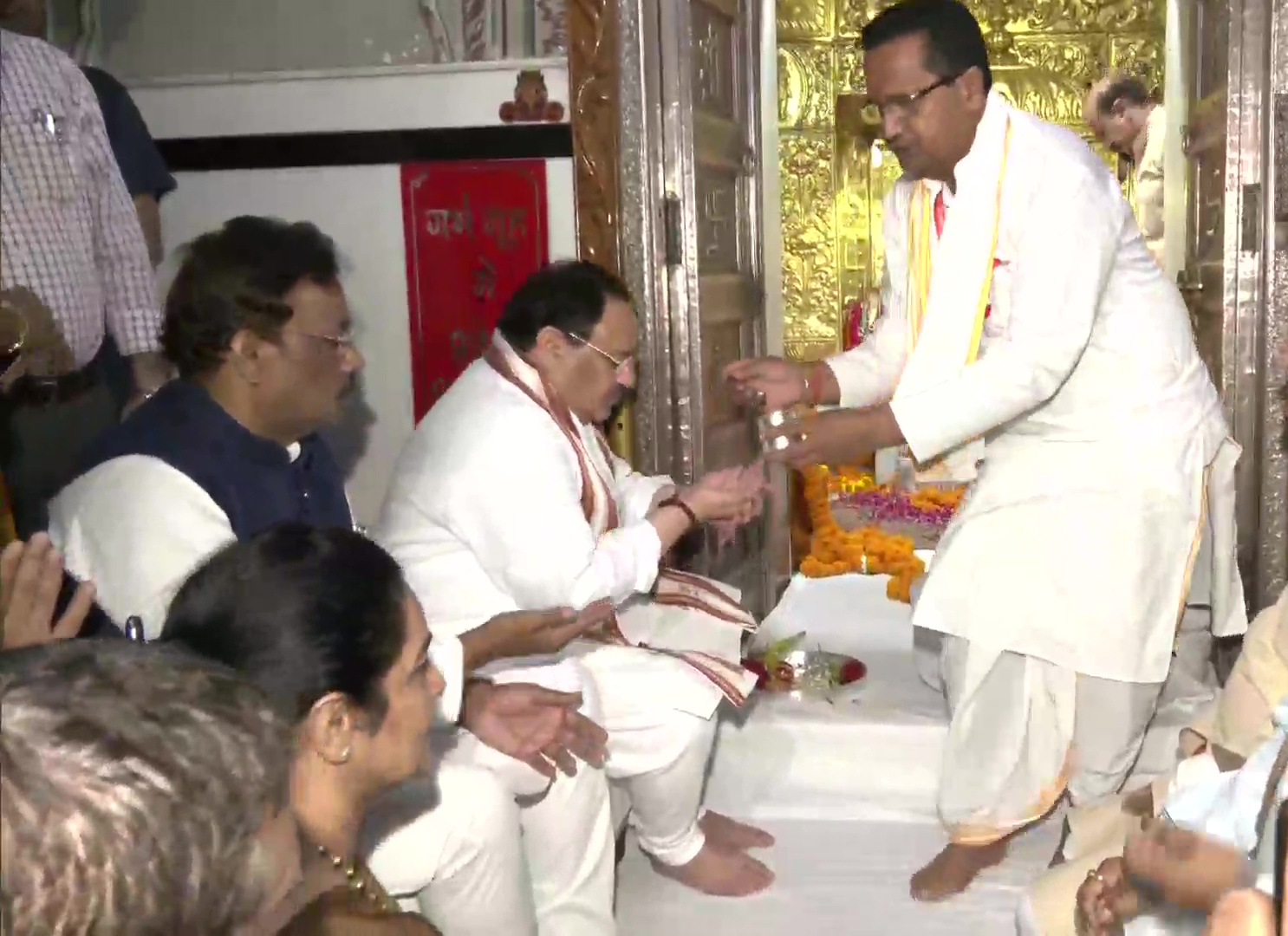 BJP National President JP Nadda At Mata Mansa Devi Mandir Panchkula