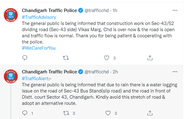 Chandigarh Traffic Alert