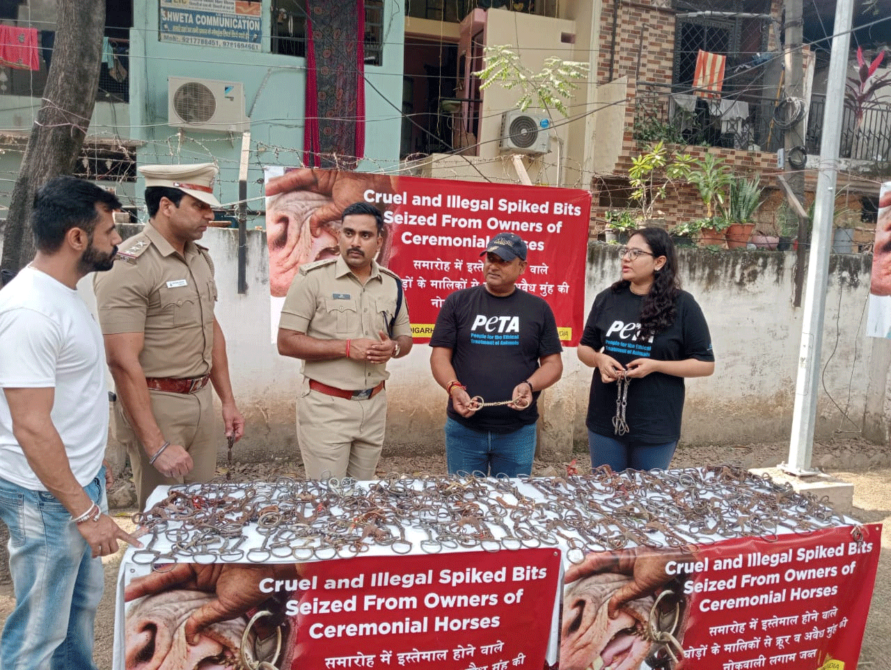 Chandigarh Police and PETA India Seized 200 Spiked Bridle