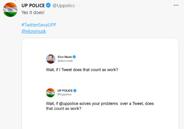 UP Police React On Elon Musk Tweet