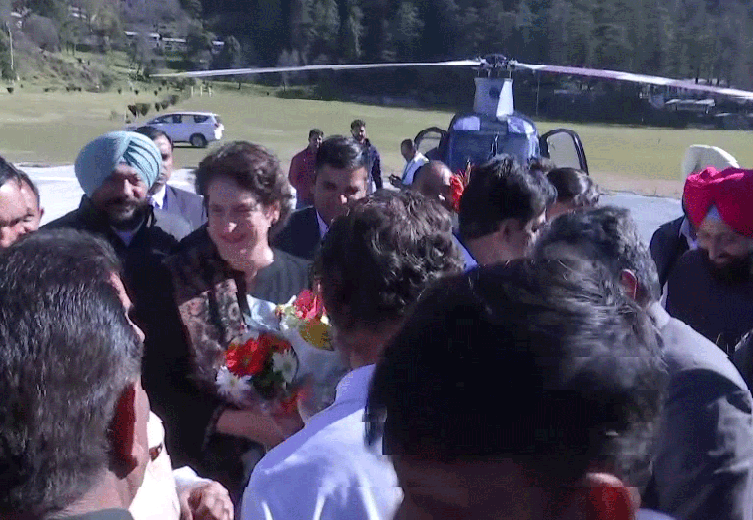Priyanka Gandhi in Himachal New CM Oath Ceremony 