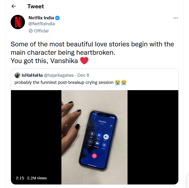NETFLIX on Vanshika Breakup Story