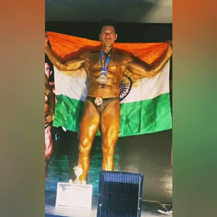 Chandigarh Police SHO won Gold in Body Building Championship