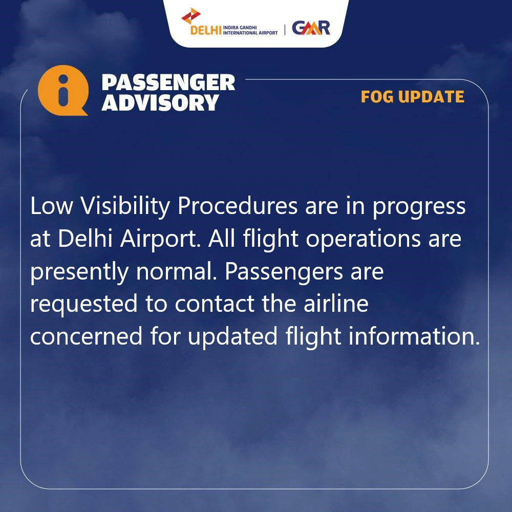 Delhi Airport Advisory For Passengers 