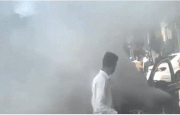Chandigarh Car Fire Near PGI