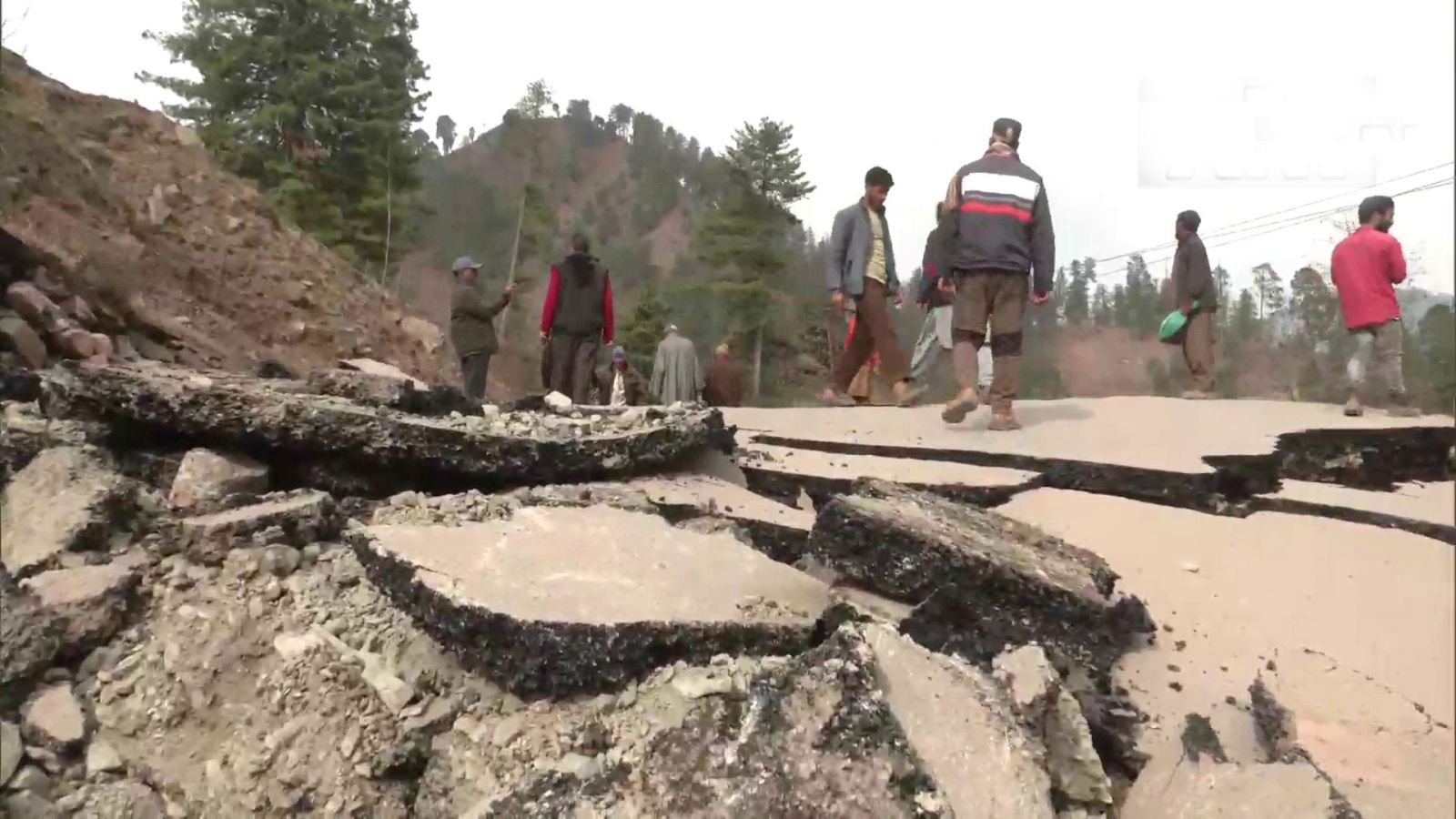 Landslide Damages Roads in Ramban JK
