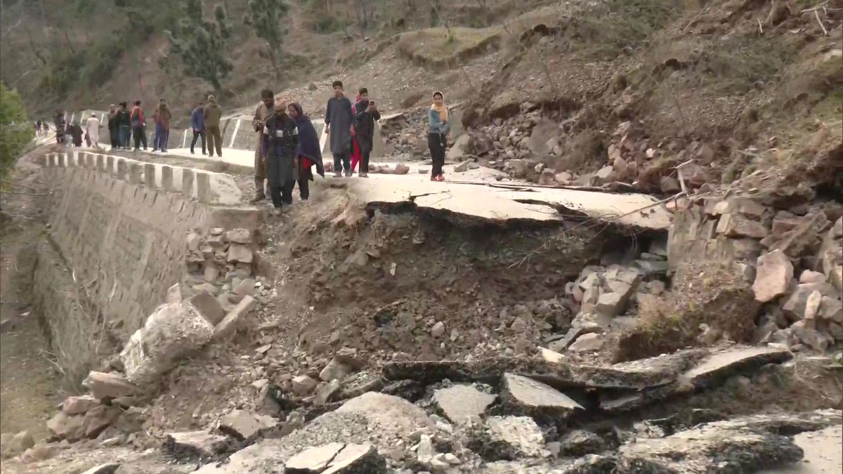 Landslide Damages Roads in Ramban JK