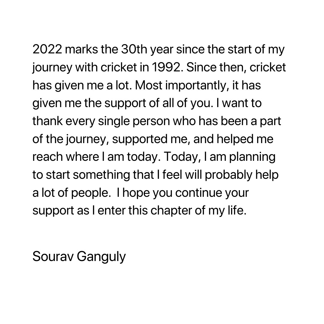 Sourav Ganguly Tweet Viral