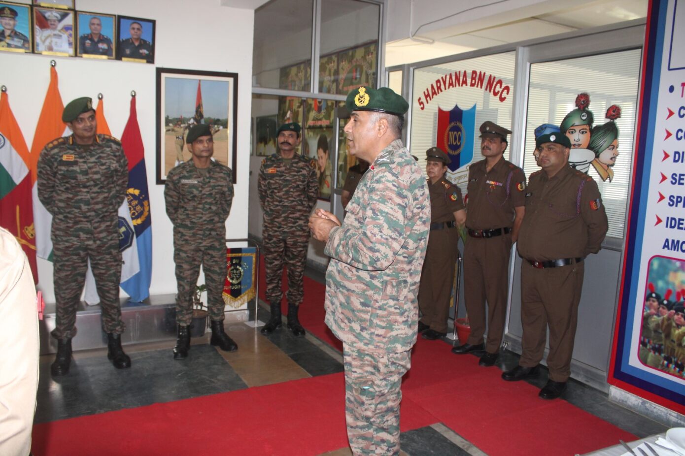 Major General Visits 5 Haryana Battalion NCC