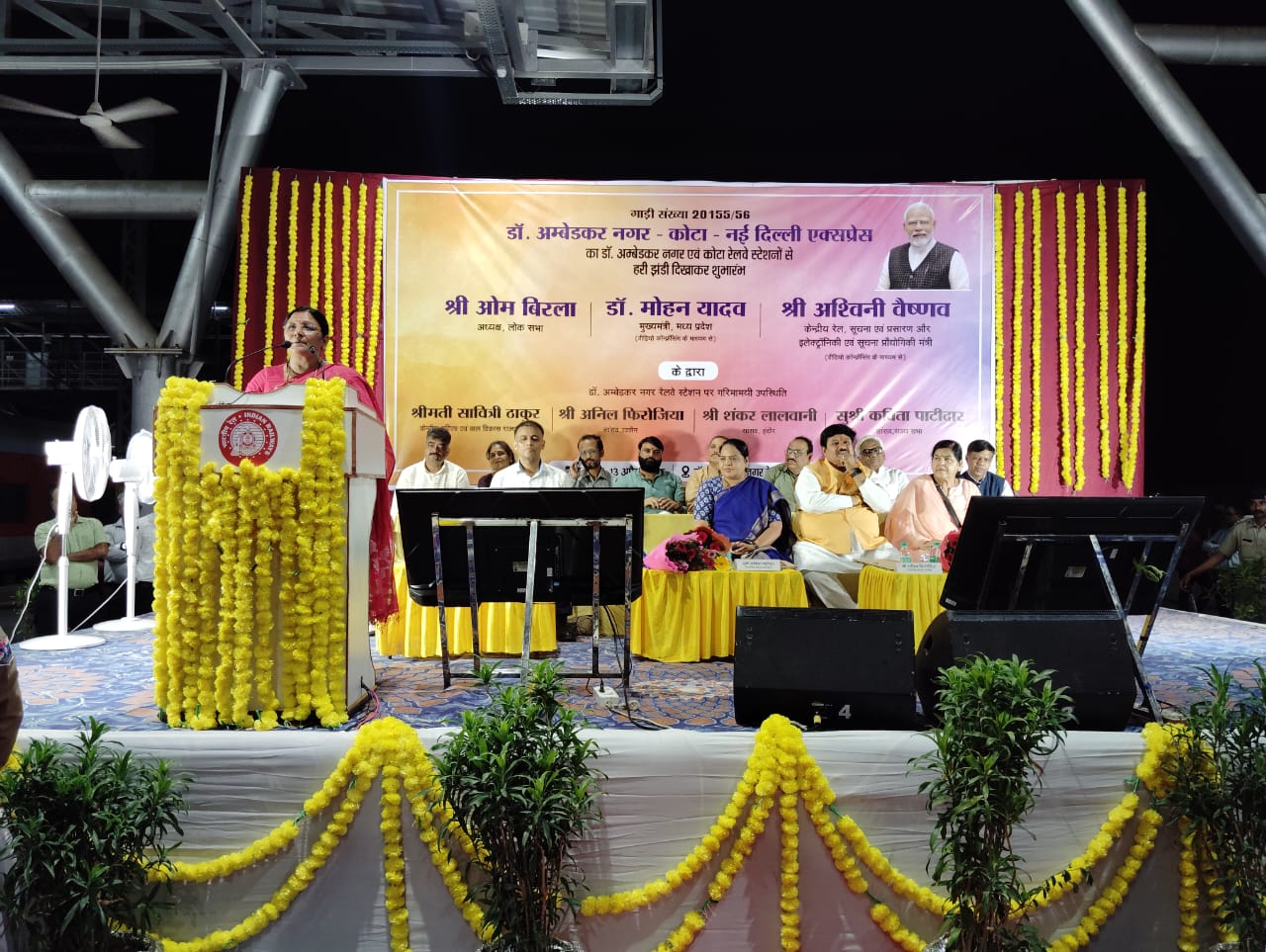 Flagged off Dr. Ambedkar Nagar-Kota-New Delhi Express