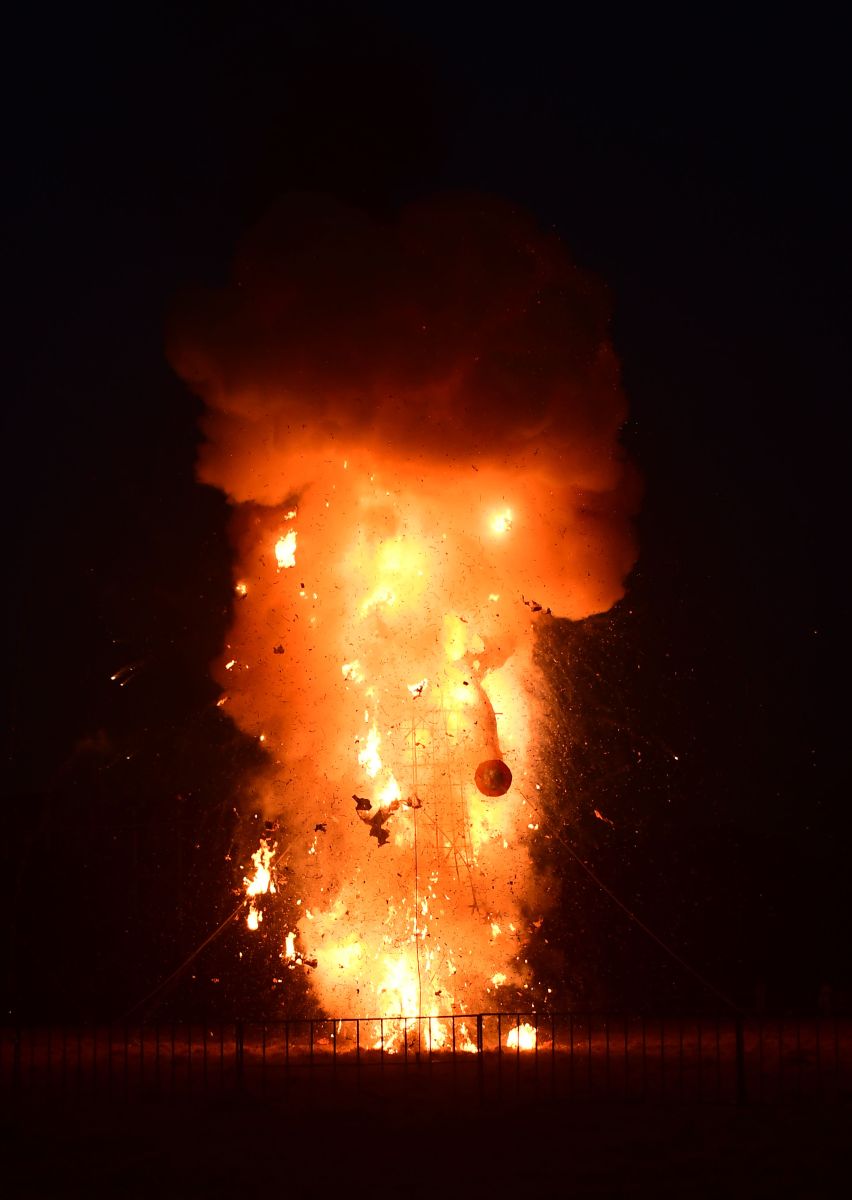 Dussehra Ravan Dahan 2025 Panchkula 180 Feet Ravan Dahan Kumbhakarna Meghnad