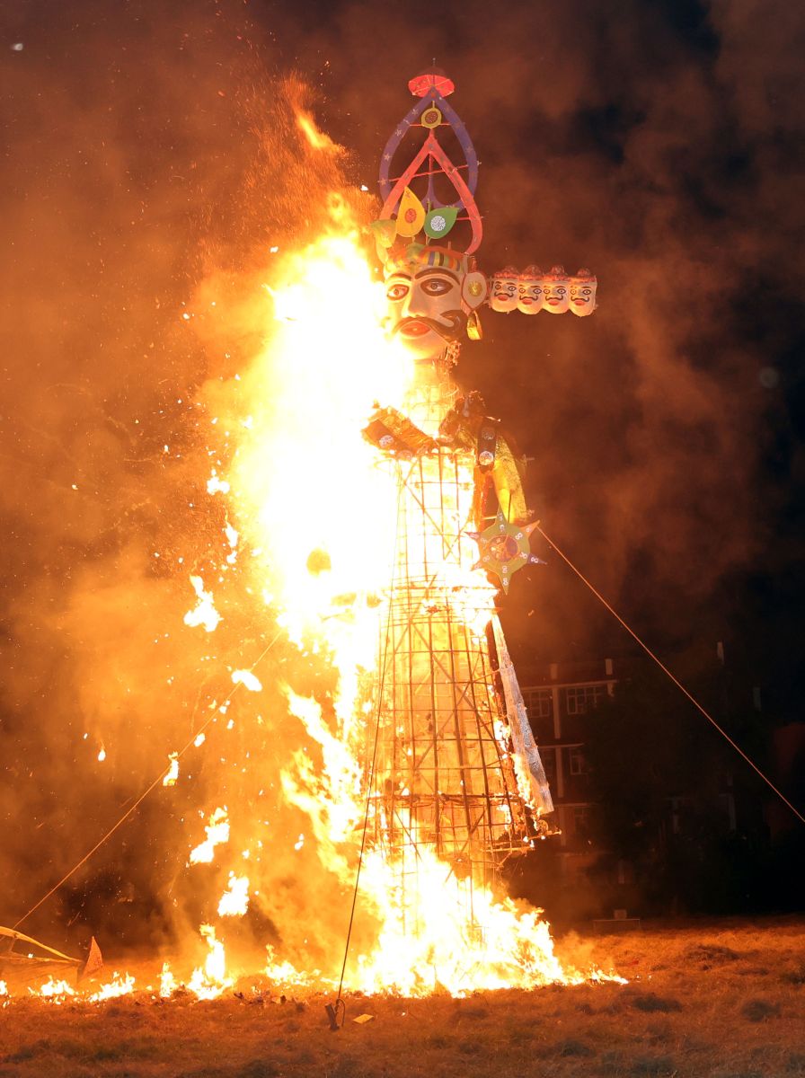 Dussehra Ravan Dahan 2025 Panchkula 180 Feet Ravan Dahan Kumbhakarna Meghnad