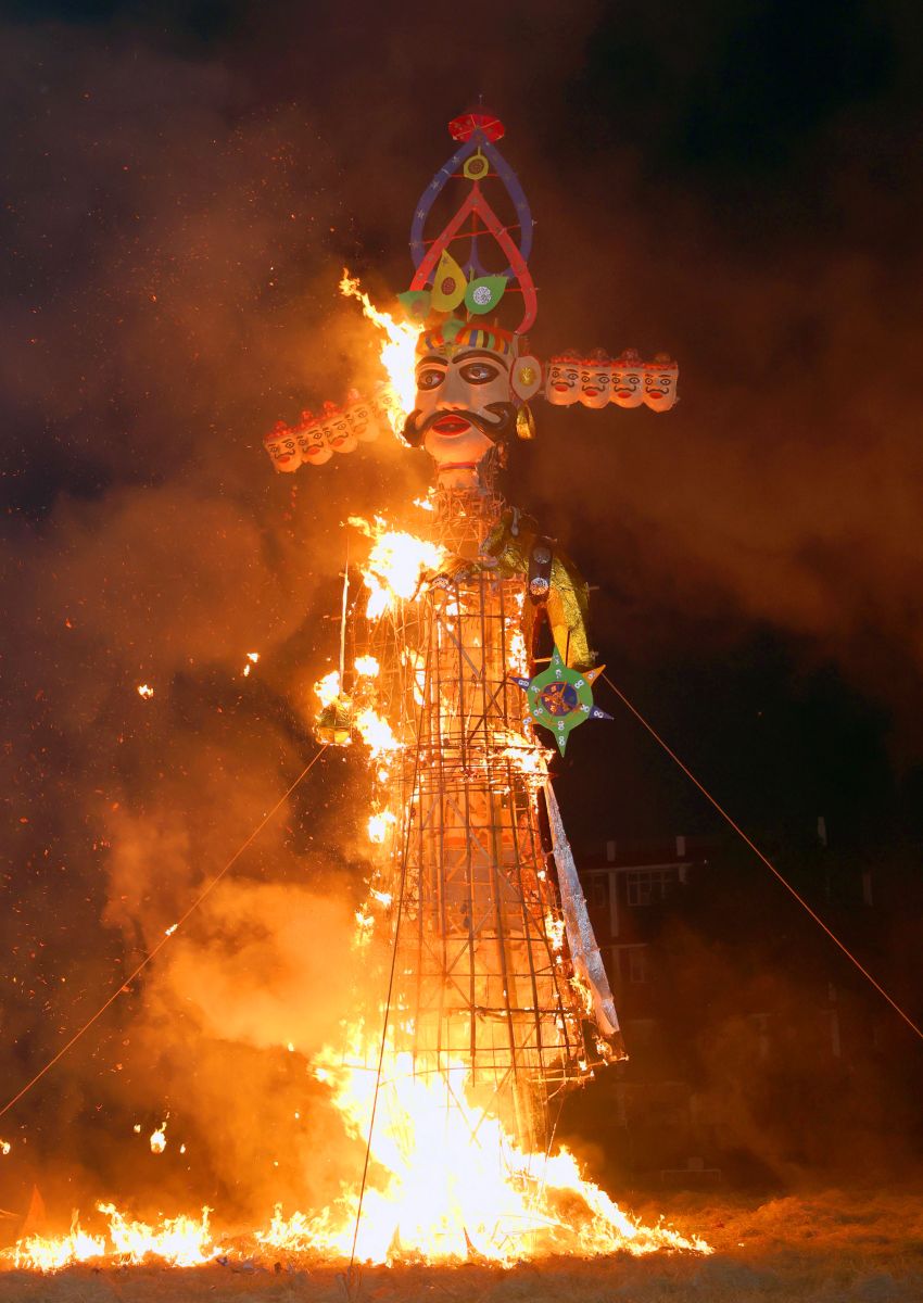 Dussehra Ravan Dahan 2025 Panchkula 180 Feet Ravan Dahan Kumbhakarna Meghnad