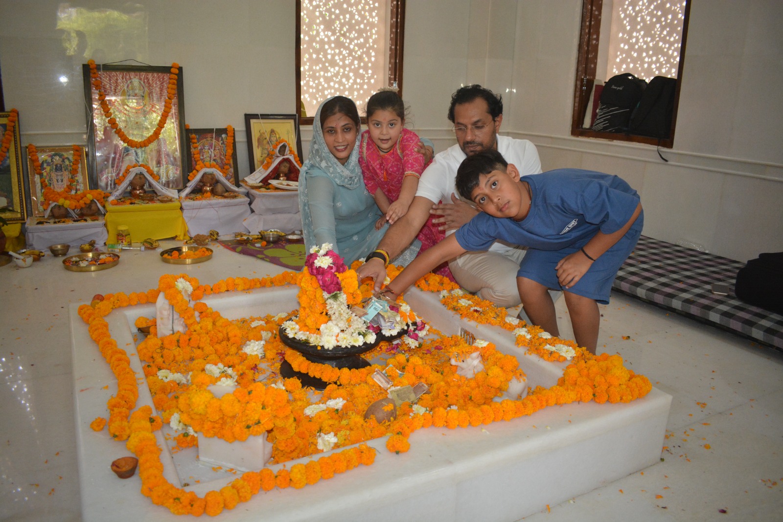 Installation of the Divine Family of Lord Shiva