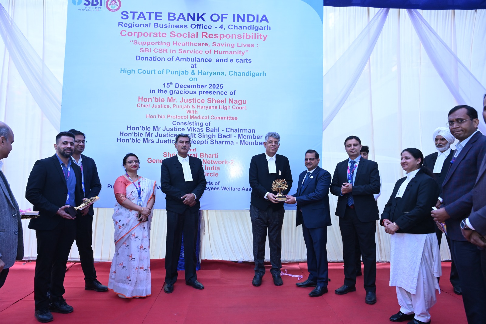 State Bank of India Donates Ambulance and E-Carts