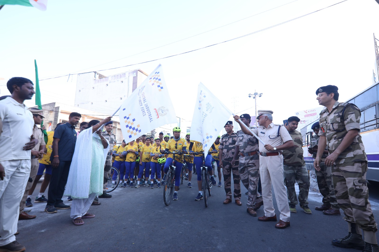 CISF Coastal Cyclothon completes half of its Journey