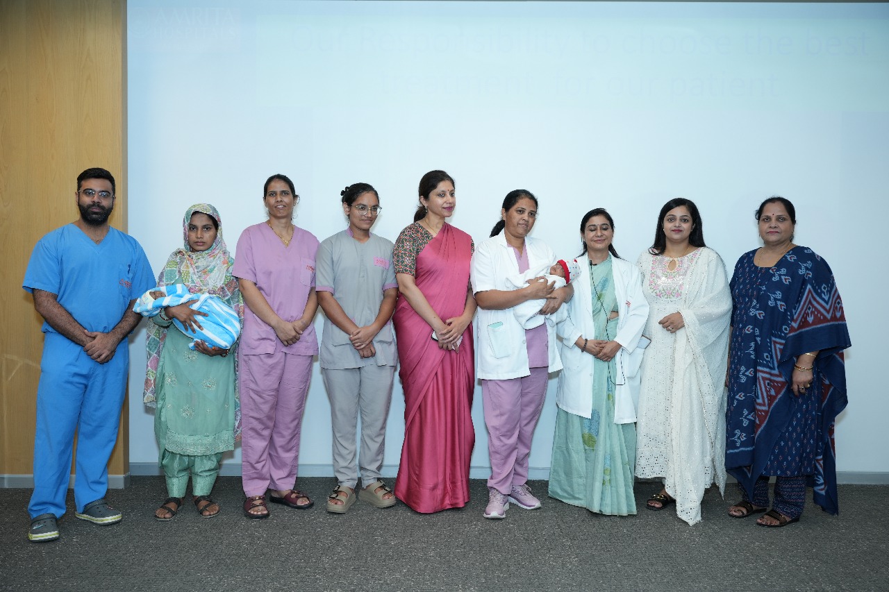 Successful surgery inside the womb at Amrita Hospital