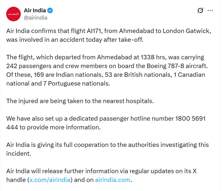 Air India Plane Crash Live Video Ahmedabad Major Tragedy
