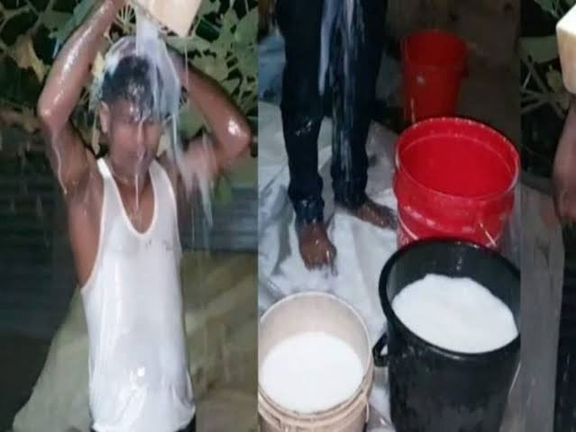 Assam Man Bath With 40 Liters Milk After Divorce Wife