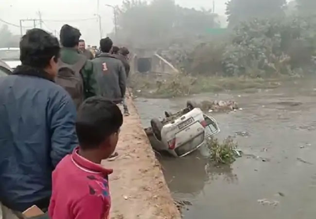 Baltana Car Fell Into Sukhna Choe