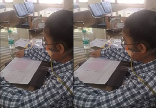 Chandigarh 12th Student Kanishka Bisht Appears For Exam On Oxygen Support