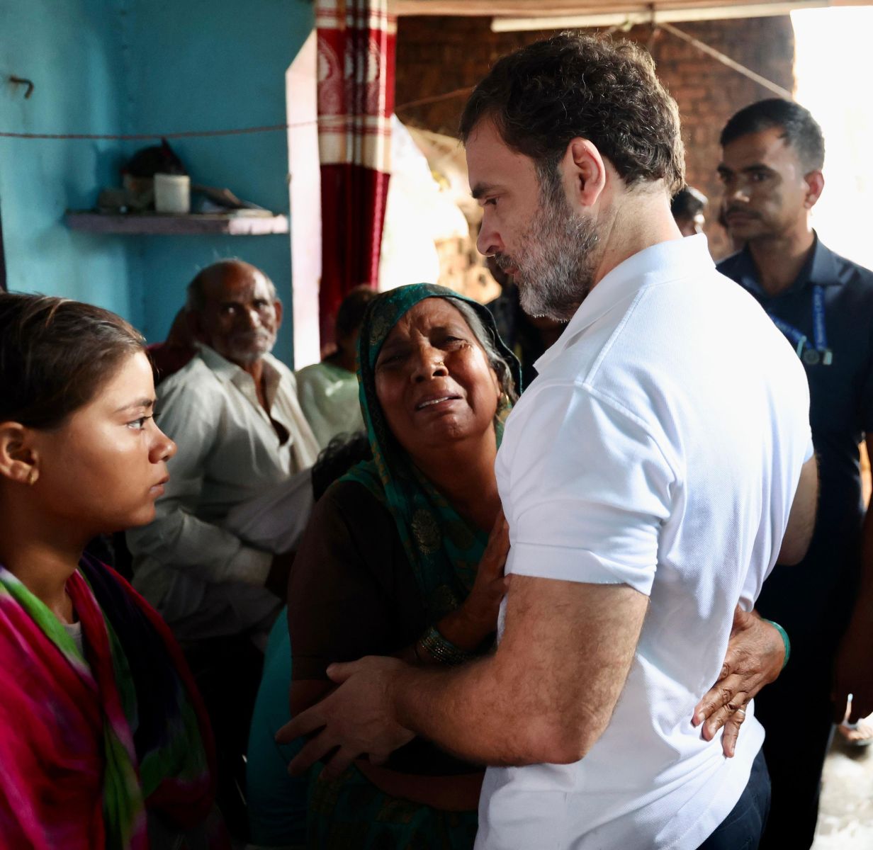 Congress MP and Lok Sabha LoP Rahul Gandhi met Hathras Stampede Victims