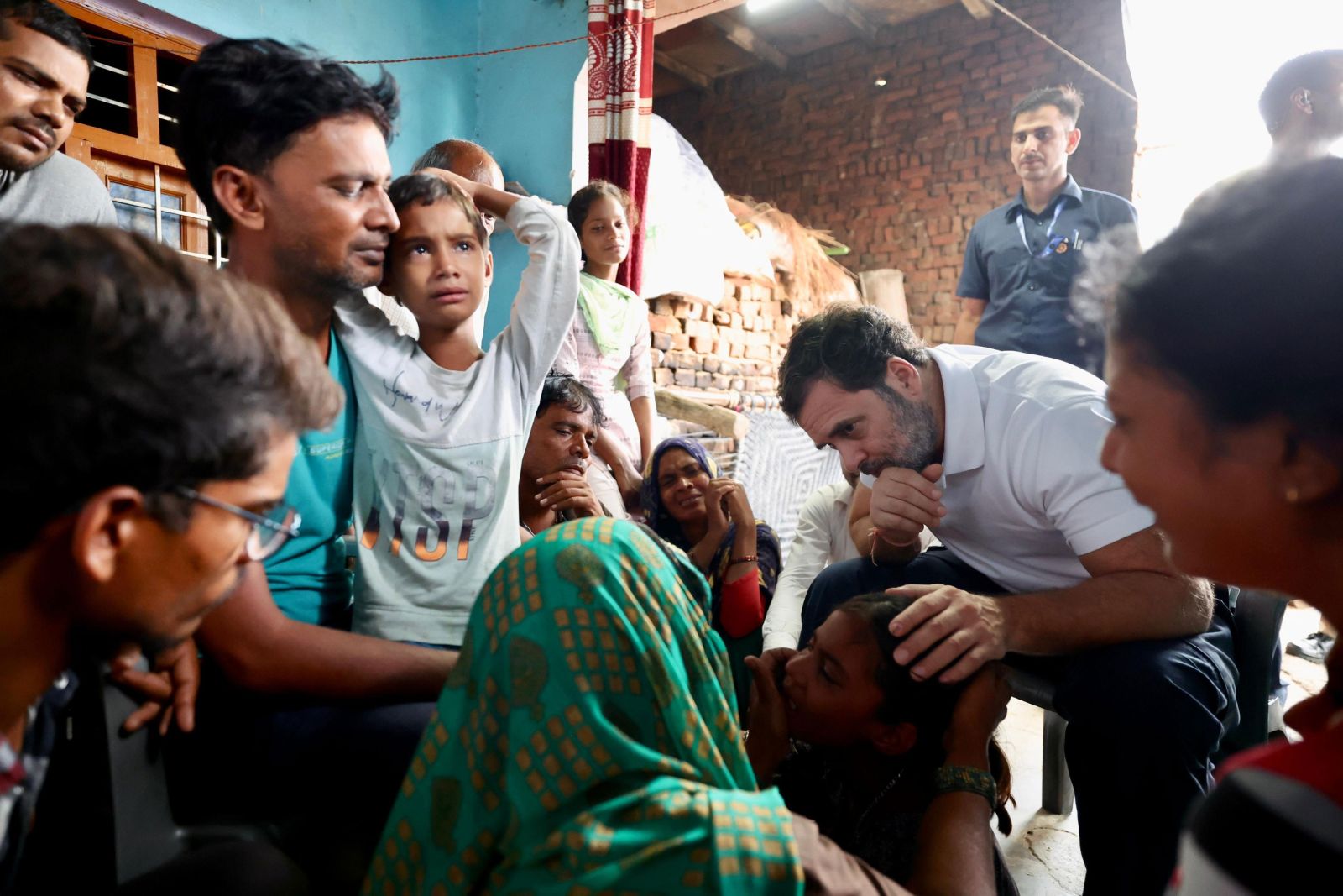 Congress MP and Lok Sabha LoP Rahul Gandhi met Hathras Stampede Victims