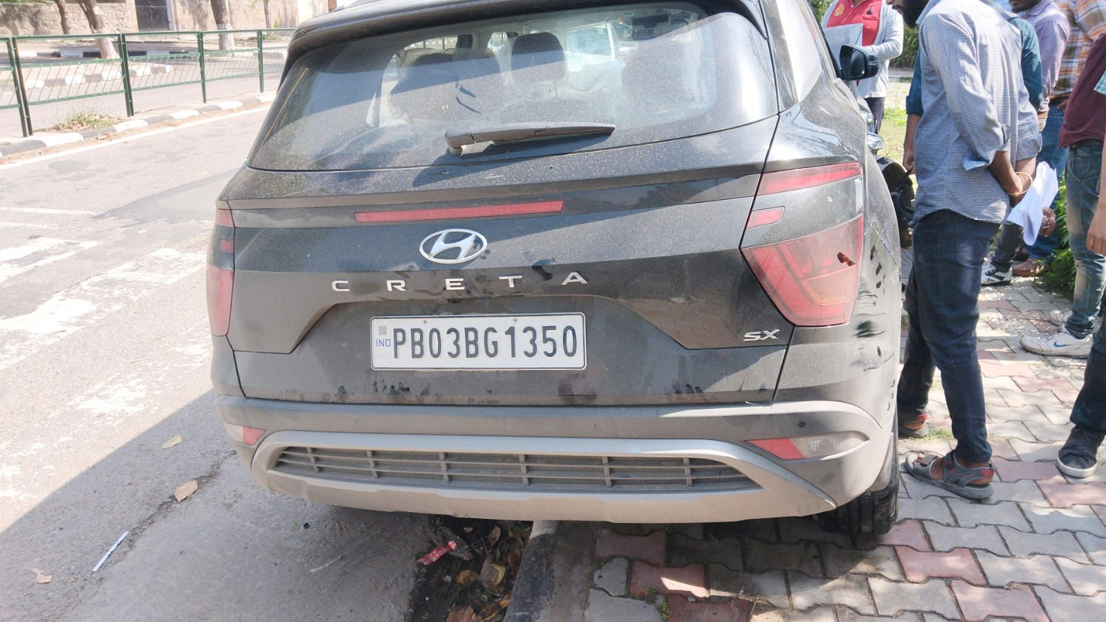 Creta Car Collides With Auto in Mohali