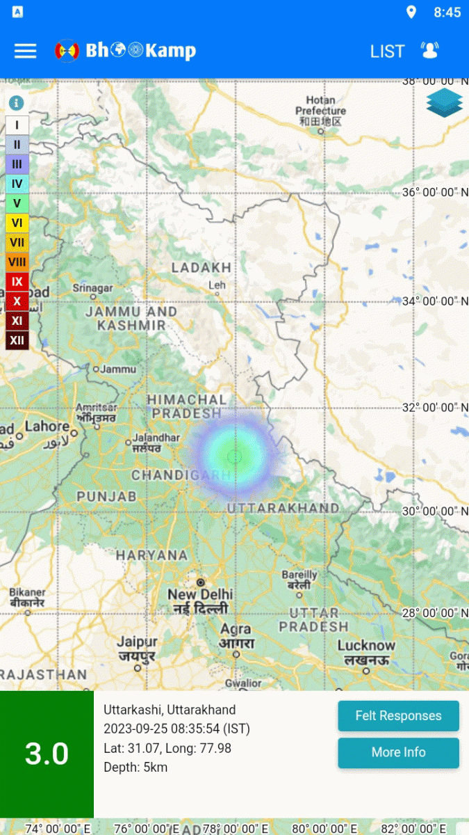 Earthquake in Uttarakhand