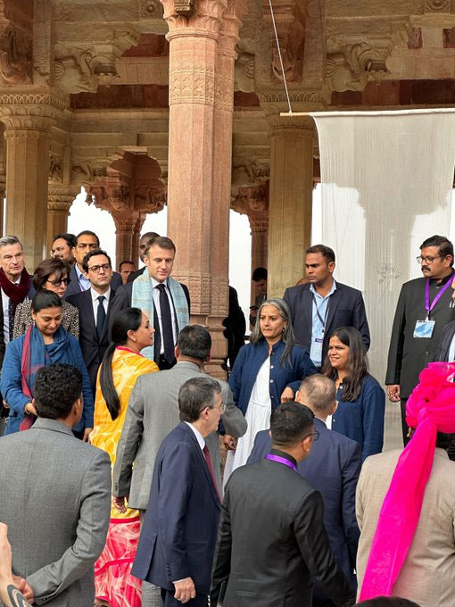 Emmanuel Macron In Amer Fort Rajasthan