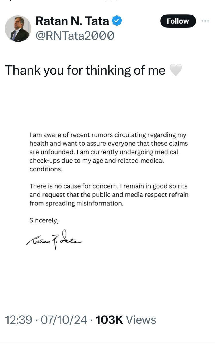  Famous Industrialist Ratan Tata Not In ICU Statement On Health Rumors
