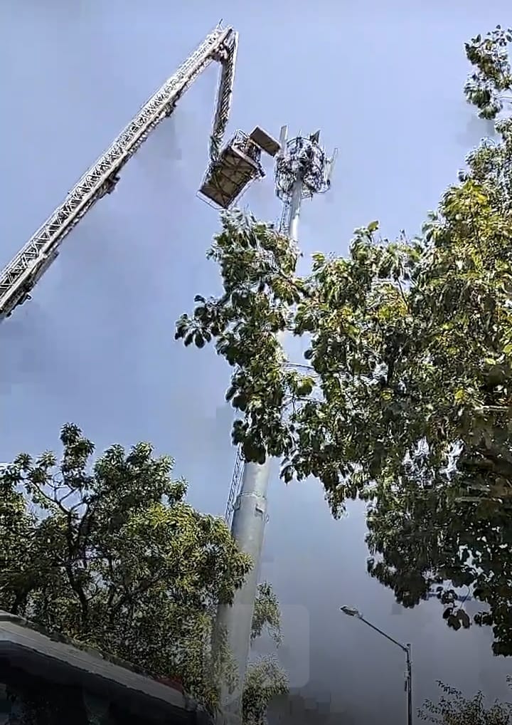 Chandigarh Man Came Down From The Tower After About 5 Hours Later