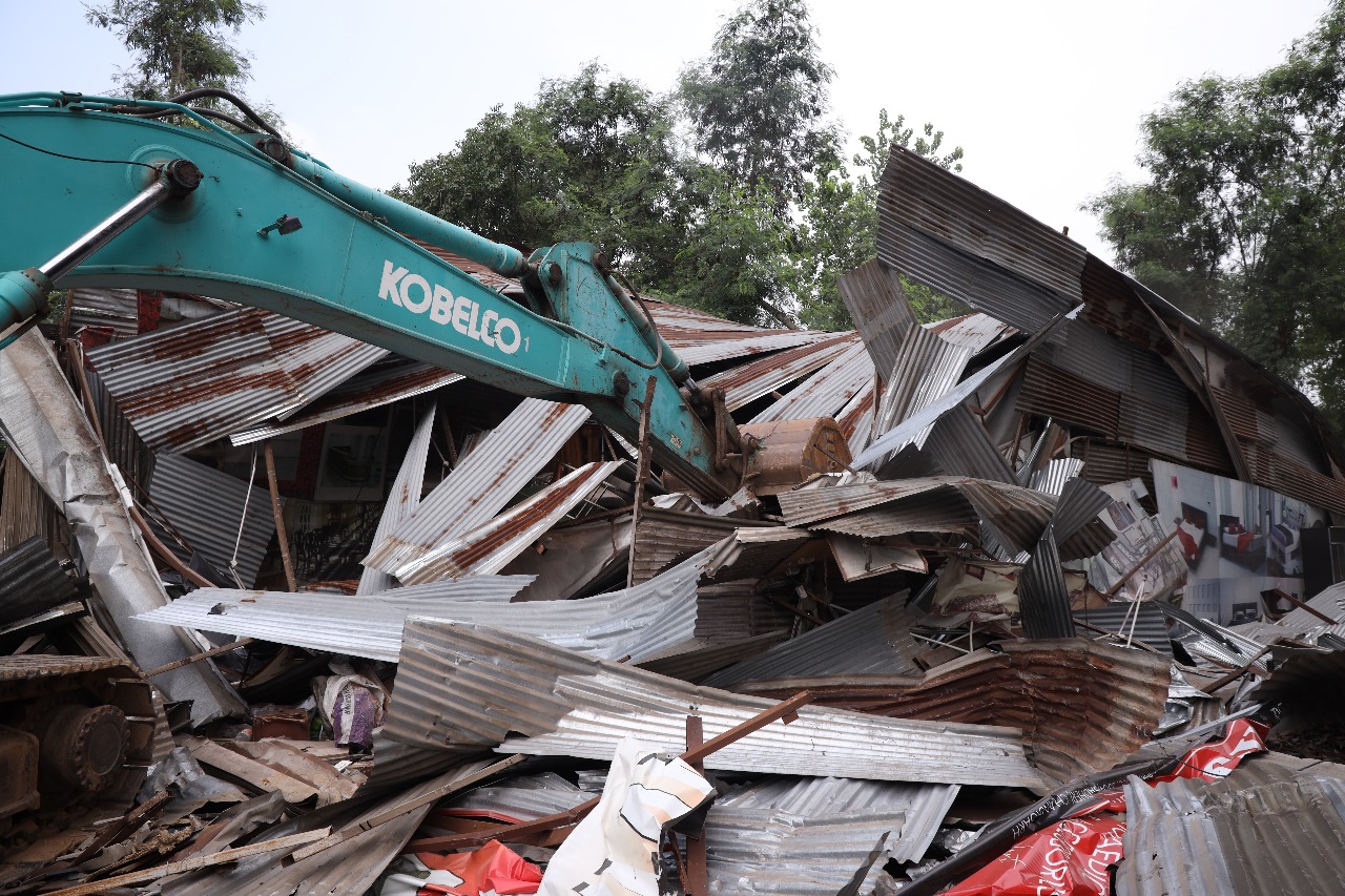 Chandigarh Furniture Market Demolished Action Photos