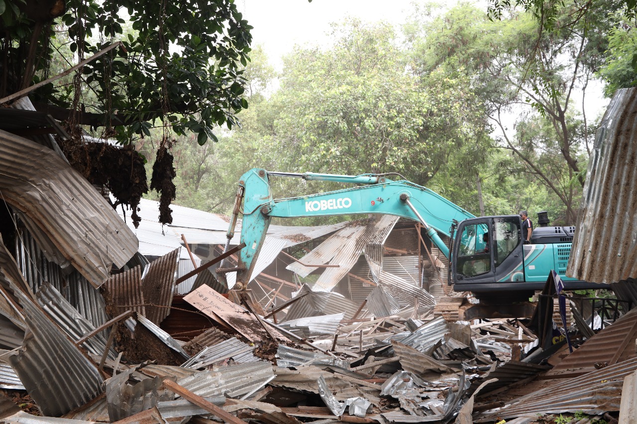 Chandigarh Furniture Market Demolished Action Photos