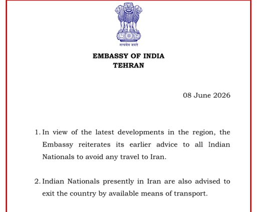 Indian Embassy Issues Advisory For Its Citizens After Iran-Israel Attack