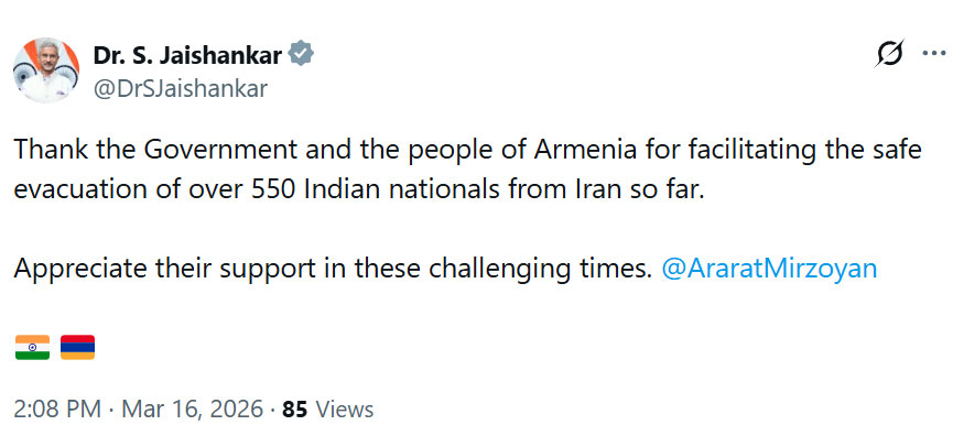 Indian Embassy in Tehran Issues Advisory For Indian Citizens Breaking