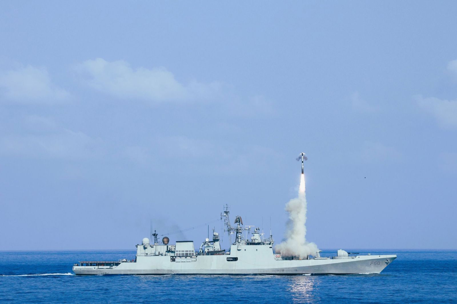 Indian Navy Warships Multiple Anti-Ship Missile Firings in The Arabian Sea
