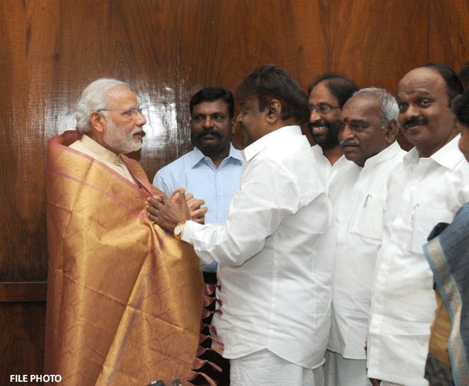 PM Modi Captain Vijayakanth 