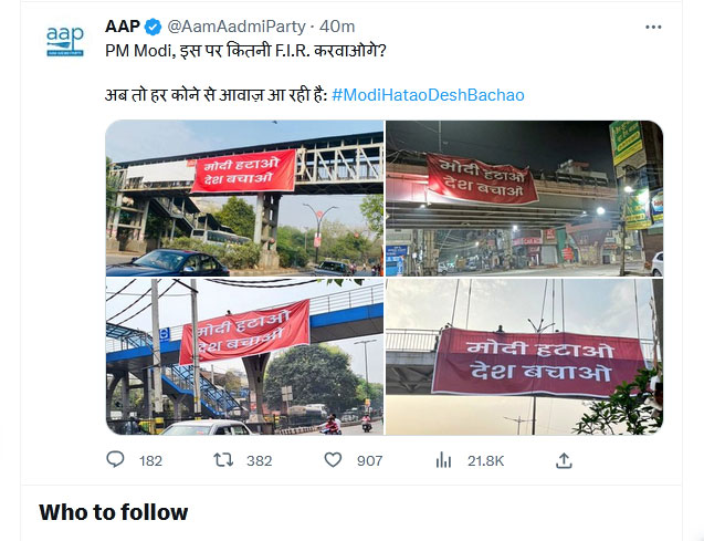 PM Modi Objectionable Posters in Delhi