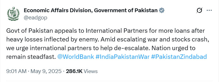 Pakistan Wants More Loan Social Media Post Viral After India Attacks