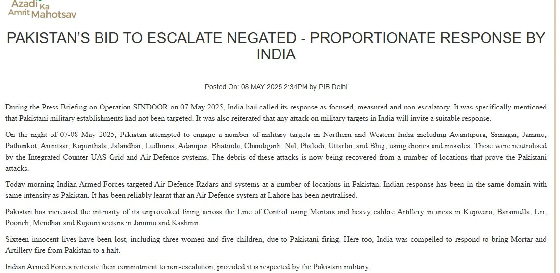 Pakistan attacks in India