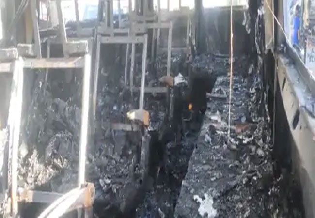 Palwal School Bus Fire Today News