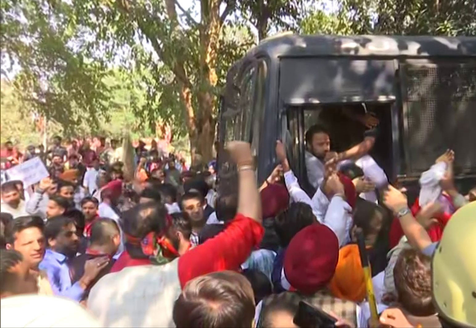 Punjab BJP Leaders-Workers Protest in Chandigarh