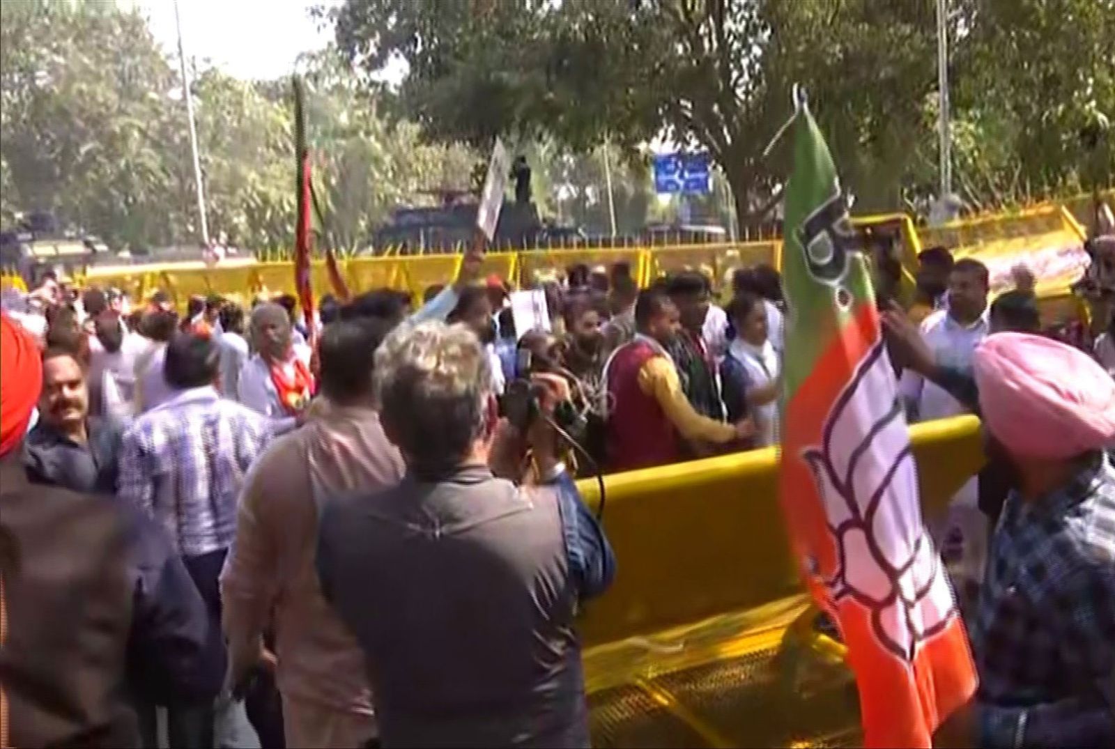 Punjab BJP Leaders-Workers Protest in Chandigarh
