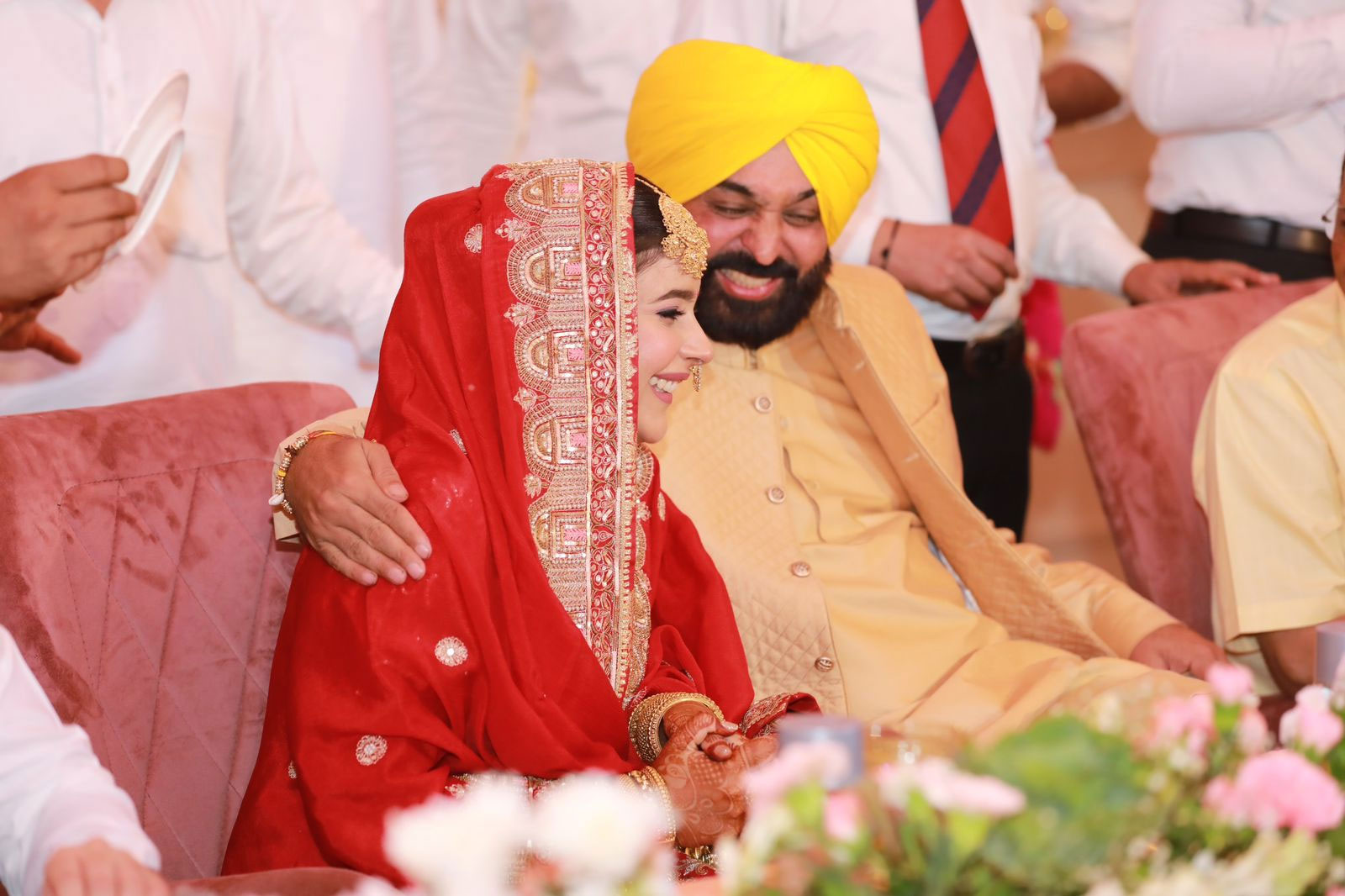 Punjab CM Bhagwant Mann Gurpreet Kaur Marriage Anniversary