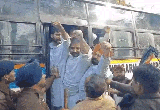 Punjab Youth Congress Protest In Chandigarh