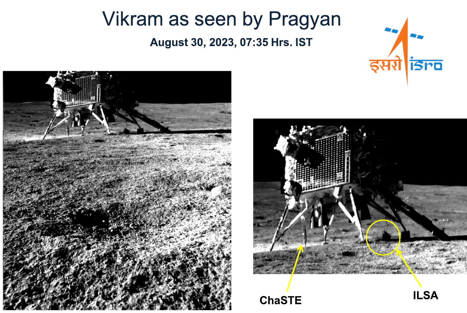  Rover Pragyan Clicked Image Of Lander Vikram